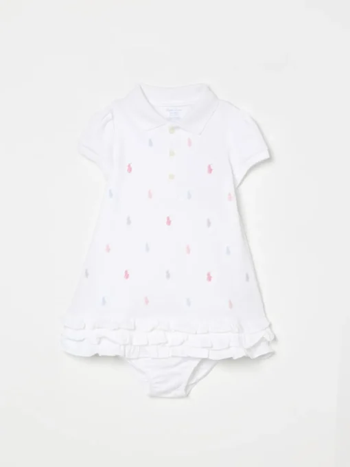 Abito a polo in cotone con logo all-over Polo Ralph Lauren