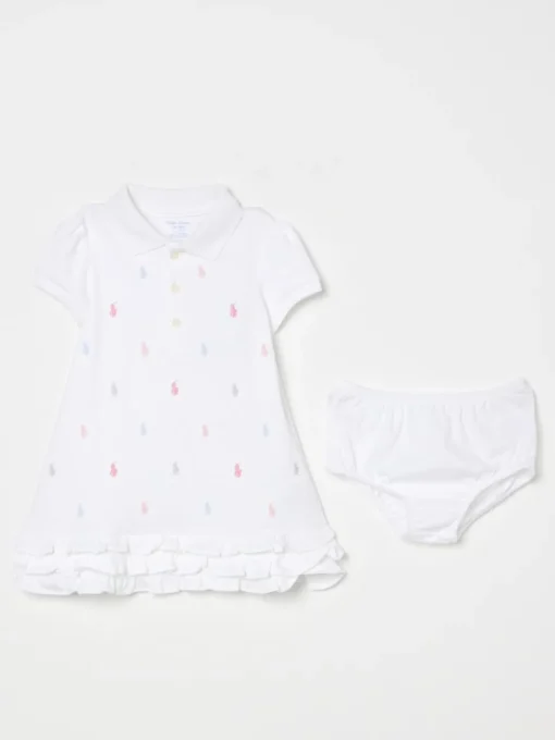 Abito a polo in cotone con logo all-over Polo Ralph Lauren