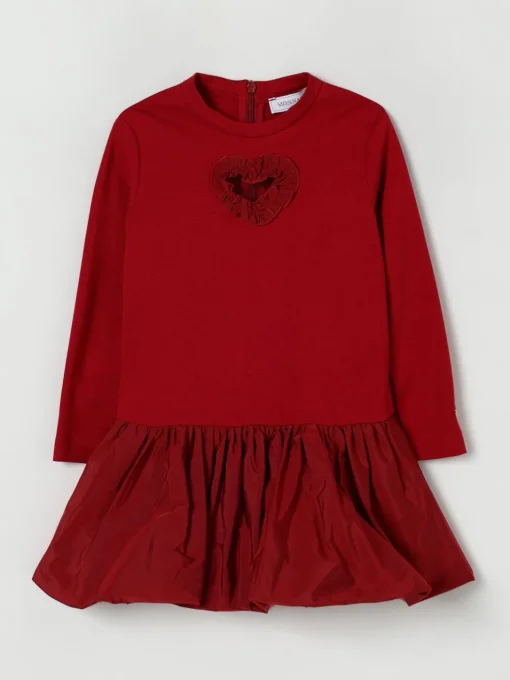 Abito in cotone con cuore Monnalisa