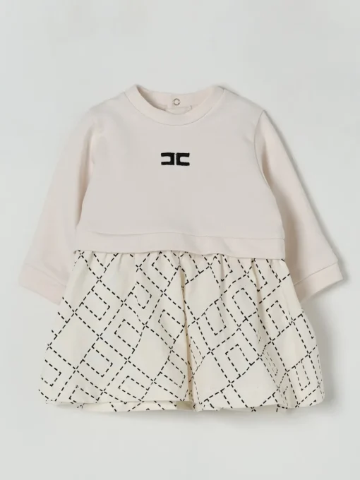 Abito in cotone con logo Elisabetta Franchi La Mia Bambina