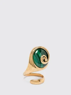 Anello Ascolto Panconesi in ottone placcato con pietra