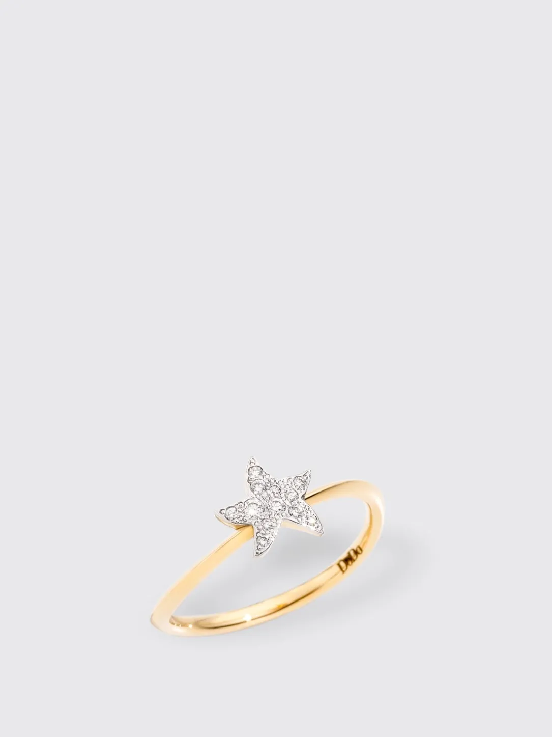 Anello mini icon stella og e diamanti