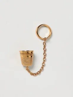 Anello Moschino Couture in ottone con charm