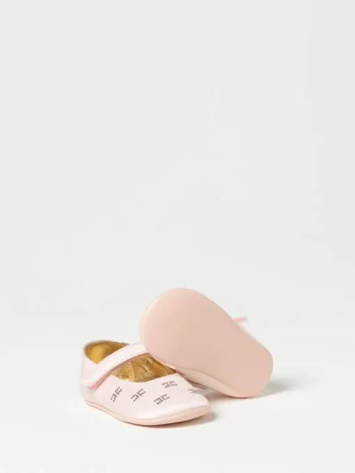 Ballerina Elisabetta Franchi La Mia Bambina in raso con monogram di strass
