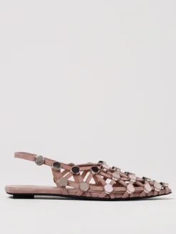 Ballerina Grid The Attico in camoscio traforato con borchie