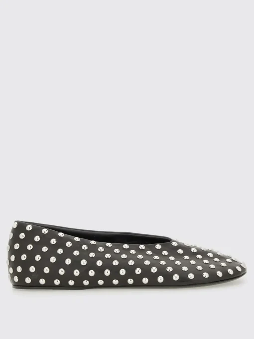 Ballerina Jil Sander in nappa con borchie all over