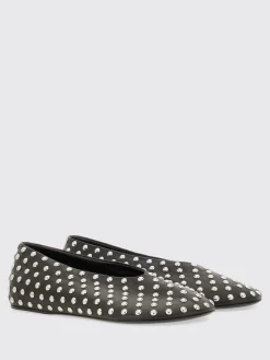 Ballerina Jil Sander in nappa con borchie all over