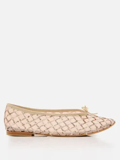 Ballerina Lilouh Repetto in nylon a rete con paillettes ricamate