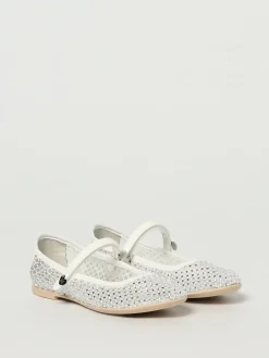 Ballerina Monnalisa in nylon a rete con strass