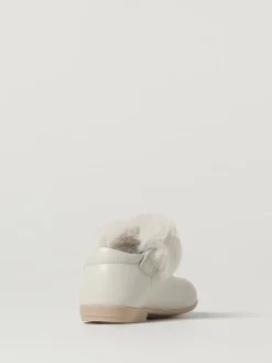 Ballerina Monnalisa in pelle e pelliccia sintetica