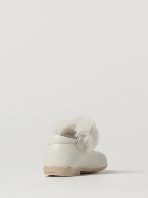 Ballerina Monnalisa in pelle e pelliccia sintetica