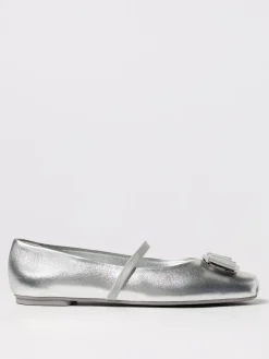 Ballerina New Vara Ferragamo in pelle laminata