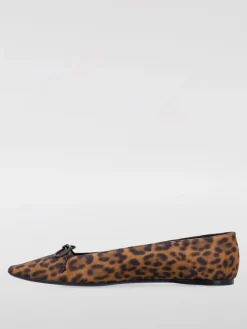 Ballerina Poppy Saint Laurent in viscosa stampa animalier