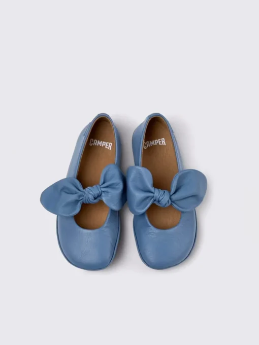 Ballerina Right Camper in pelle a grana naturale con fiocco