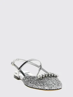 Ballerina slingback Belinda Jimmy Choo in pelle laminata e glitter