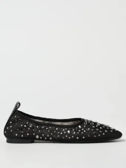 Ballerina Tory Burch in nylon a rete con strass all over