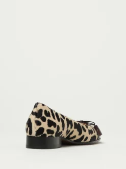 Ballerina Valentino Garavani in cavallino animalier e pelle