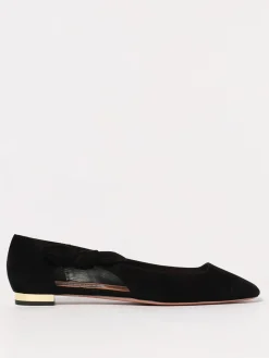 Ballerina Very Bow Tie Aquazzura in camoscio