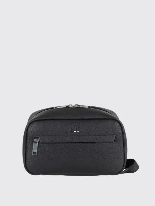 Beauty case in pelle sintetica a grana Boss