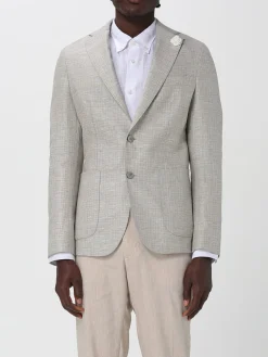 Blazer a monopetto Boss in misto lino