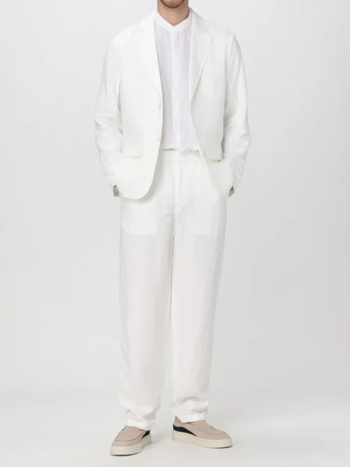 Blazer Armani Exchange in misto cotone e lino