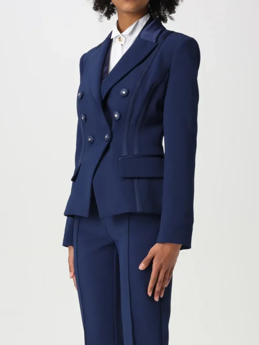 Blazer doppiopetto Elisabetta Franchi in crêpe