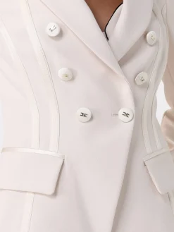Blazer doppiopetto Elisabetta Franchi in crêpe