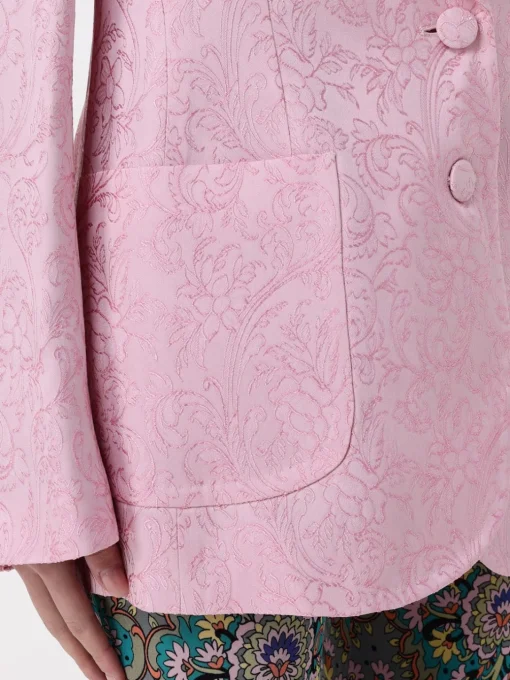 Blazer Etro in viscosa e seta con stampa Paisley