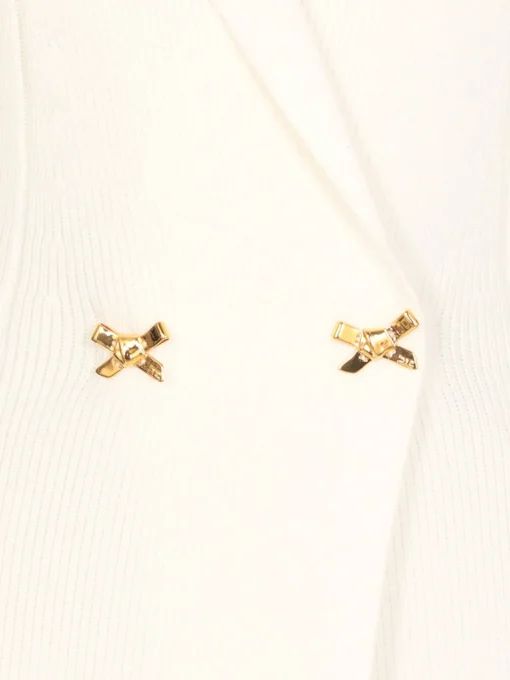 Blazer in maglia con fiocchi gioiello Elisabetta Franchi