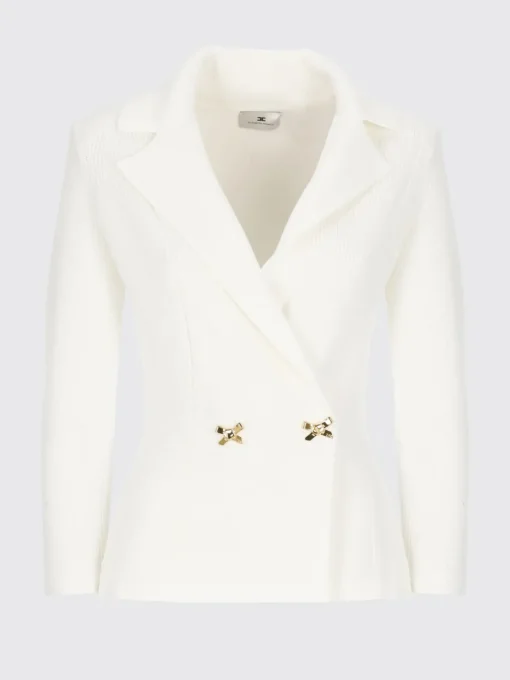 Blazer in maglia con fiocchi gioiello Elisabetta Franchi