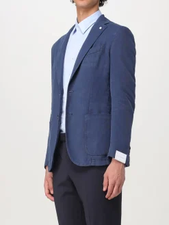 Blazer Luigi Bianchi in misto lino e cotone