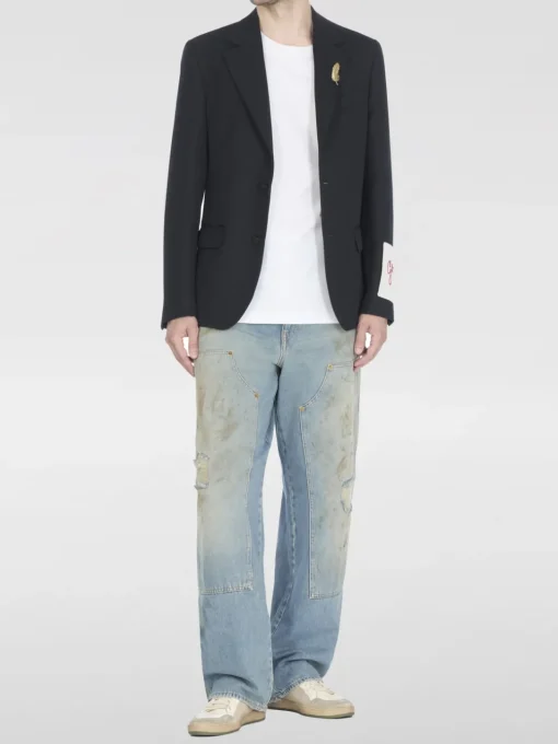 Blazer monopetto Golden Goose in misto lana