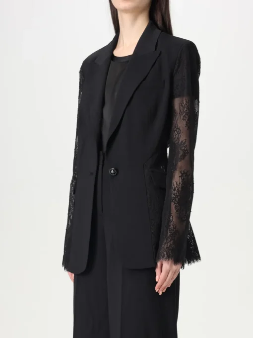 Blazer monopetto Pinko in cotone e pizzo