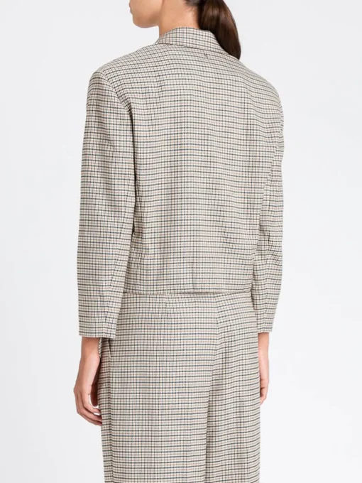 Blazer Twinset Actitude in misto viscosa check