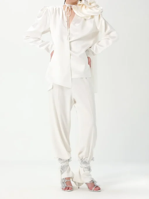 Blusa Magda Butrym in seta con maxi fiore