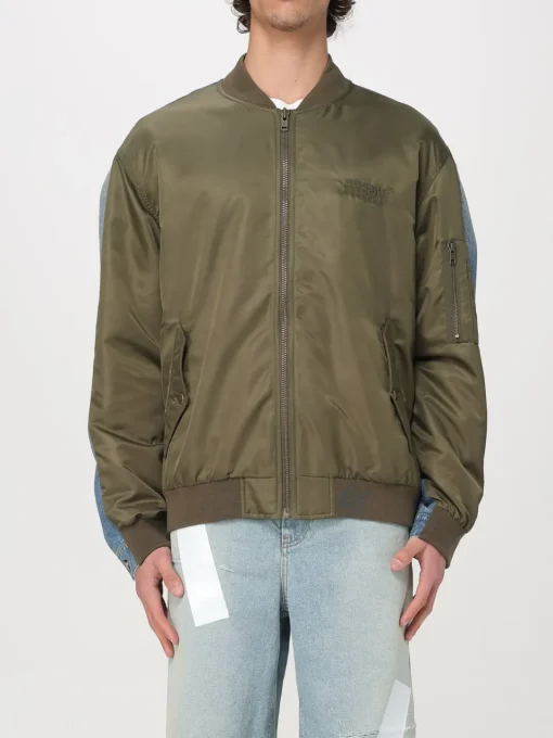 Bomber in nylon e denim Mm6 Maison Margiela
