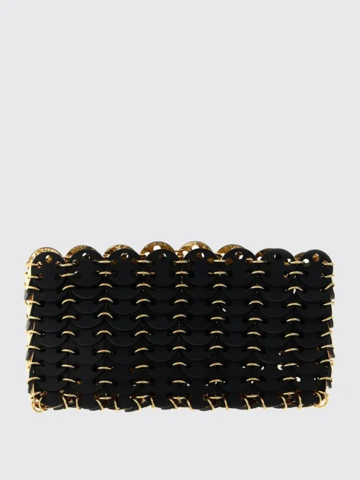 Borsa 1969 nano flip Rabanne in pelle con anelli metallici