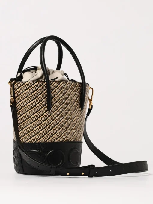Borsa a mano con maxi logo Coccinelle