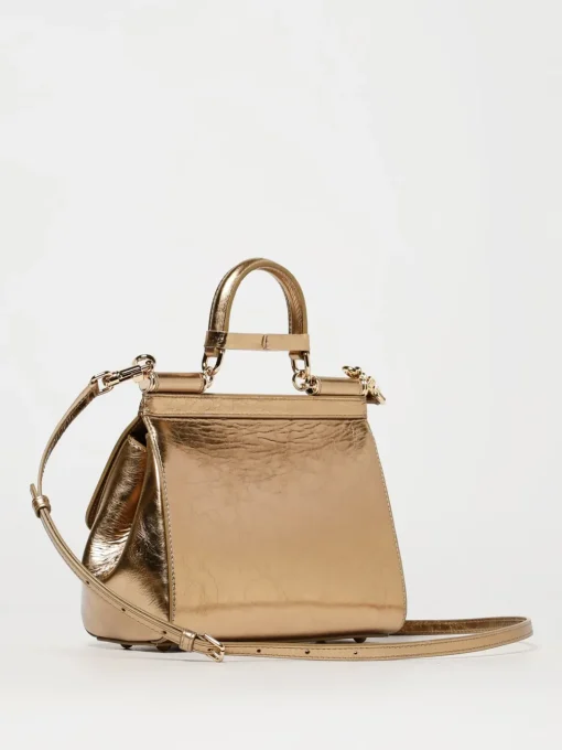 Borsa a mano Sicily in pelle laminata Dolce & Gabbana