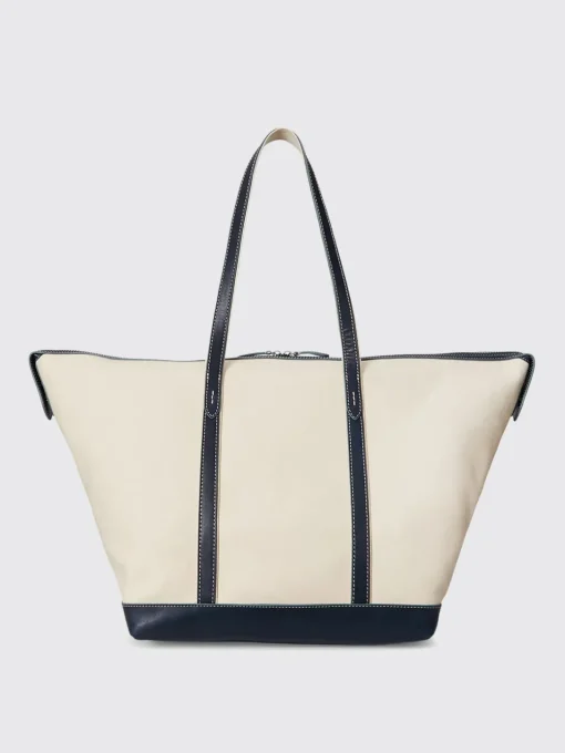 Borsa a spalla in canvas e pelle Polo Ralph Lauren