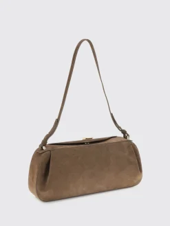 Borsa a spalla in pelle di vitello scamosciata Yuzefi