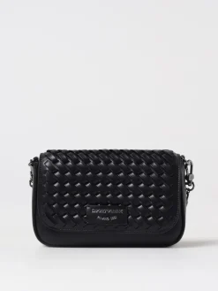 Borsa a spalla in pelle intrecciata Emporio Armani