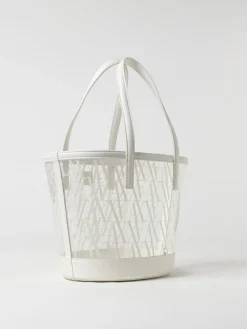 Borsa Armani Exchange in pvc e pelle sintetica con logo all over