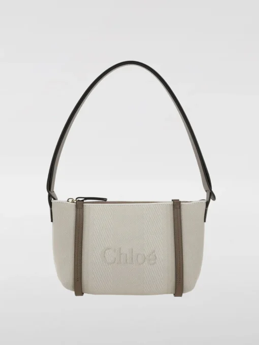 Borsa Carry Chloè in canvas di cotone e pelle