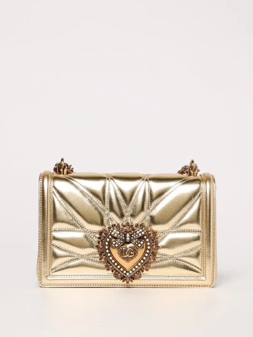 Borsa Devotion Dolce & Gabbana in nappa mordorè matelassè