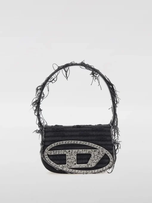 Borsa 1DR Diesel in denim sfrangiato