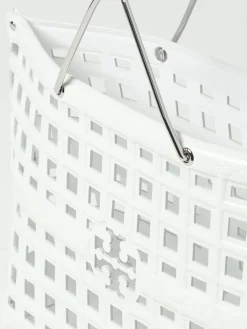 Borsa Ella Tory Burch in pelle traforata stampa cocco