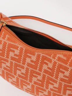 Borsa Fendigraphy Mini Fendi in canvas jacquard e pelle