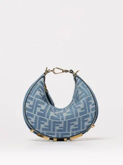 Borsa Fendigraphy Mini Fendi in canvas jacquard e pelle