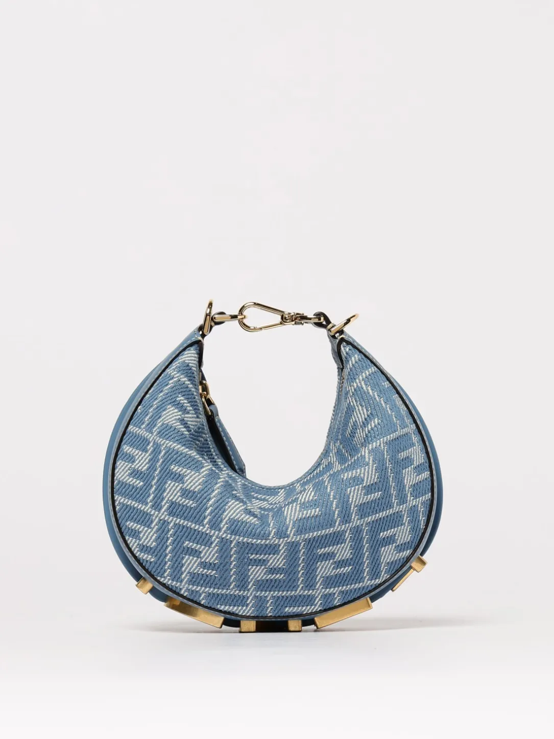 Borsa Fendigraphy Mini Fendi in canvas jacquard e pelle